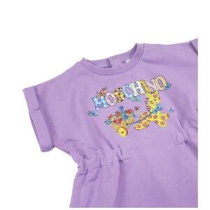 Moschino Kids Lilac Graphic Dress